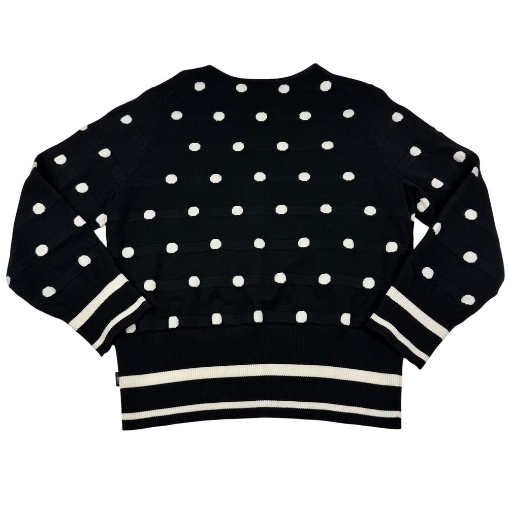 Liz Golf Cotton Rayon Blend Polka Dot Snap Front Cardigan Women's Size XL - Picture 3 of 7